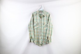 Vintage 70s Streetwear Mens Large Thrashed Double Pocket Flannel Button Shirt - £35.57 GBP