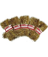 Gold Tinsel Garland Christmas Holiday Decoration 12 Ft Holiday Time Lot ... - £9.77 GBP