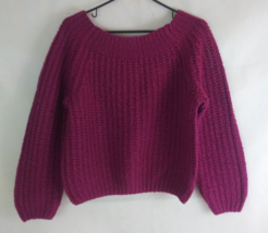 Rue21 Women Scoop Neck Off The Shoulder Burgundy/Maroon Sweater Medium - £9.15 GBP