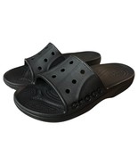 Crocs Slides Mens 10 Womens 12 Black Via Sandals Slip On Comfort Beach 2... - $40.60 CAD