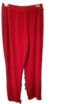 Kate Hill Polyester Pants Small Red Women&#39;s Wide Leg Holiday velvet 80&#39;s... - $20.00