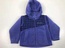 Columbia infant Fleece  jacket purple plaid long sleeve 18 months N6 - $12.75