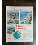 Vintage 1949 Pan American Airlines The French Riviera Full Page Original... - £5.25 GBP