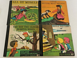 Vintage children&#39;s in story song and pictures books with recordslot sold... - $29.65