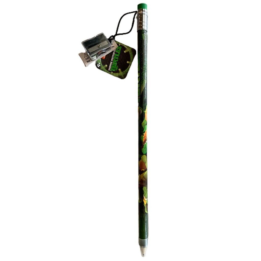 Teenage Mutant Ninja Turtle Jumbo Pencil With Sharpener Birthday Party F... - $6.95