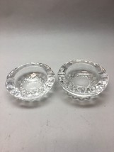 Pair Vintage Signed Waterford Crystal Colleen Pattern 3.5 Round Ashtray/Bowl - £81.15 GBP