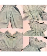 Vintage Blue Corduroy Jumpsuit Snaps Bric Brac Pantsuit Zipper SKU 021-96 - $6.09