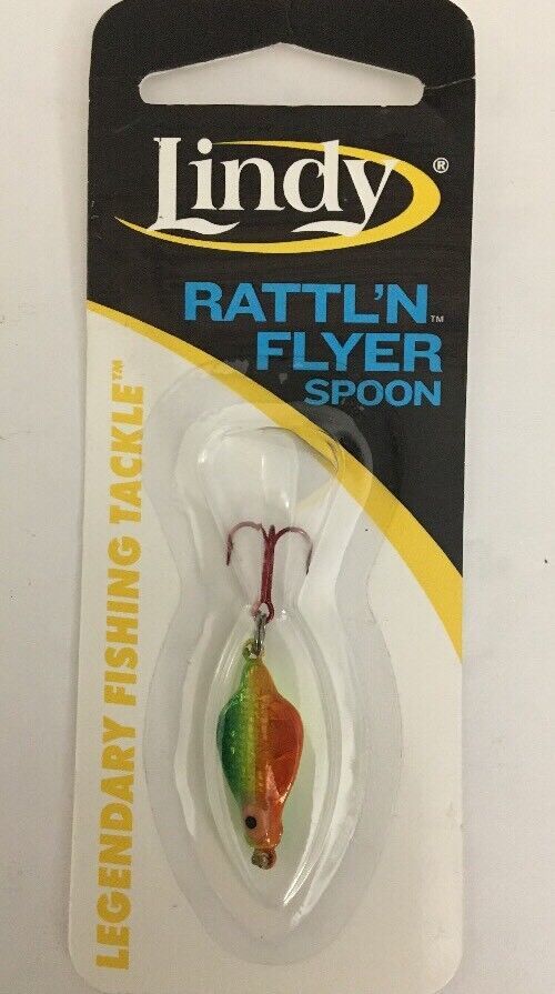 Lindy Rattl&#39;n Flyer Spoon/Techni-Glo Fire Tiger-1/16 oz FJ079-RARE-SHIP ... - $4.11