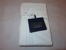 Ralph Lauren Organic Handkerchief Embroiderd King pillowcases 624TC bluehyacinth - £69.02 GBP