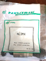 New Neutrik NC3MX XLR Cable Connector Male 3 Pole - £7.51 GBP