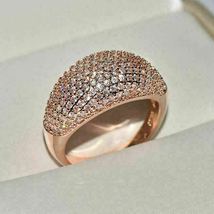 1Ct Round Cut VVS1/D Diamond Pretty Cluster Engagement Ring 14K Rose Gold Finish - £70.39 GBP