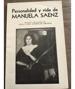Personalidad y Vida de Manuela Saenz, paperback - $218.93 MXN