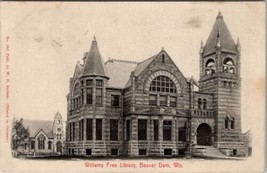 Beaver Dam Wisconsin View of Library 1908 Laura Hill to Waukesha WI Postcard X6 - £5.44 GBP