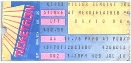 David Bowie Ticket Stub Juillet 18 1990 Columbia Maryland - £44.10 GBP