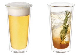Set of 2 Double Walled Beer Glasses - Kinto Cast - 340 ml (11.5 fl. oz.) - £28.81 GBP