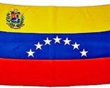 Venezuelan Flag with Shield 2x3 ft 7 Stars of Venezuela Coat of Arms 100D - $5.89