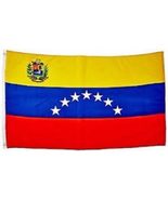 Venezuelan Flag with Shield 2x3 ft 7 Stars of Venezuela Coat of Arms 100D - £4.60 GBP