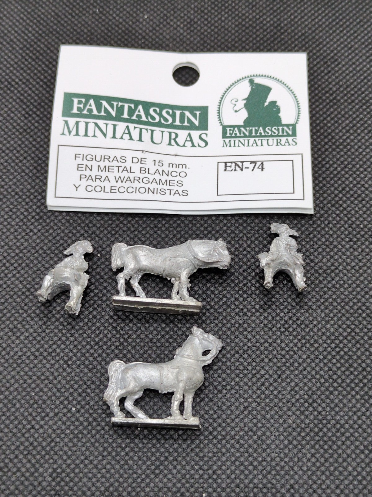 Fantassin Miniatures 15mm Cavalry Riding Horses Metal Miniatures EN-74 - $21.77