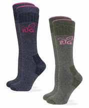 Realtree Womens Boot Socks Merino Wool Cushion Outdoor Slouch Scrunch 2 Pair - £12.86 GBP