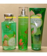 Cucumber Melon Bath and Body Works Fragrance Mist Body Cream Shower Gel - £25.89 GBP