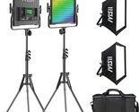 Rgb Video Light, Full Color Led Photography Lighting Kit, 2-Pack Panel L... - £413.95 GBP