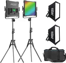 Rgb Video Light, Full Color Led Photography Lighting Kit, 2-Pack Panel L... - £413.95 GBP