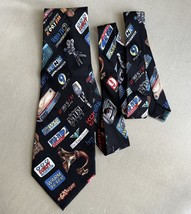 Vintage Nicole Miller Silk Mens Neck Tie Black Radio TV Motif - $686.01 MXN