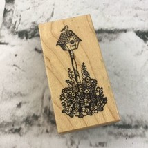 Vintage Birdhouse Floral Rubber Stamp Wood Mounted 3X1.5” PSX #C-116 Col... - £6.25 GBP