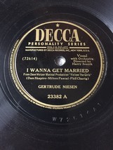 Gertrude Niesen - I Wanna Get Married / Twelve O&#39;Clock And All Is Well - 23382 - £13.84 GBP