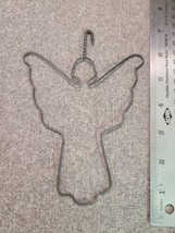 Handmade Primative Winged Angel Wire Figure Ornament Twisted Wire Hanger - £5.69 GBP