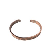 Vintage Southwest Magnetic Pure Copper Cuff Bracelet Unisex Costume Jewelry - £19.09 GBP