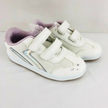 Cat &amp; Jack Toddler Nevada Sneakers Faux Suede Hook &amp; Loop White Size 12 - £11.40 GBP