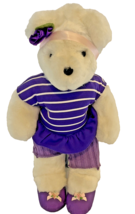 Vintage 1984 American Bear Co. 1980s “VIOLET The Exercise Bear” Barbara ... - $18.49