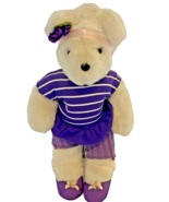 Vintage 1984 American Bear Co. 1980s “VIOLET The Exercise Bear” Barbara ... - £14.77 GBP