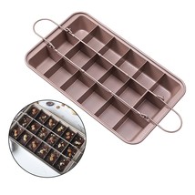 Brownie Pans With Dividers Non Stick Steel Bread Tray Cake Baking Mould - £27.93 GBP