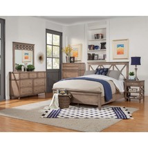 Carmel Full Size Panel Bed, French Truffle - $17,363.18 MXN