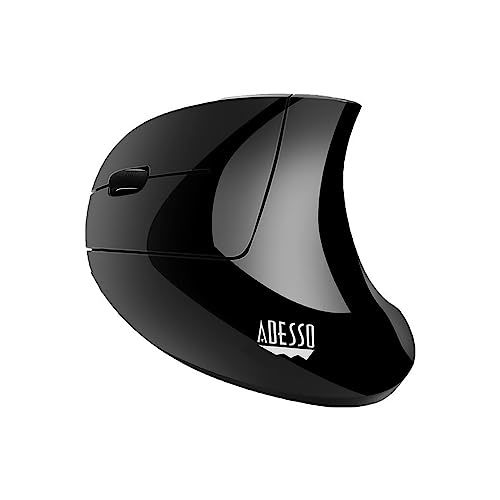 Adesso iMouse E90 - Wireless Left-Handed Vertical Ergonomic Mouse, Black - $56.60