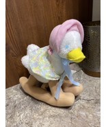 VINTAGE KUDDLE ME TOYS DUCK Plush Stuffed Animal Rocking Chair Baby Lovey - $11.99