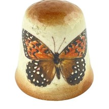 Thimble Sewing Monarch Butterfly Ceramic Stonewae - $12.59