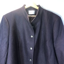 Pendleton Size 46 Dark Plum Purple Blazer Jacket Collarless Wool Vintage Lined - £23.73 GBP