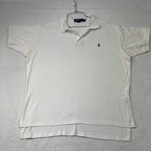 Vintage Ralph Lauren Polo Shirt Men XL White Short Sleeve Collared Cotton - €16,18 EUR