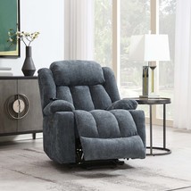 Omarion Blue Chenille Power Recliner w/ Heat &amp; Massage - $545.99