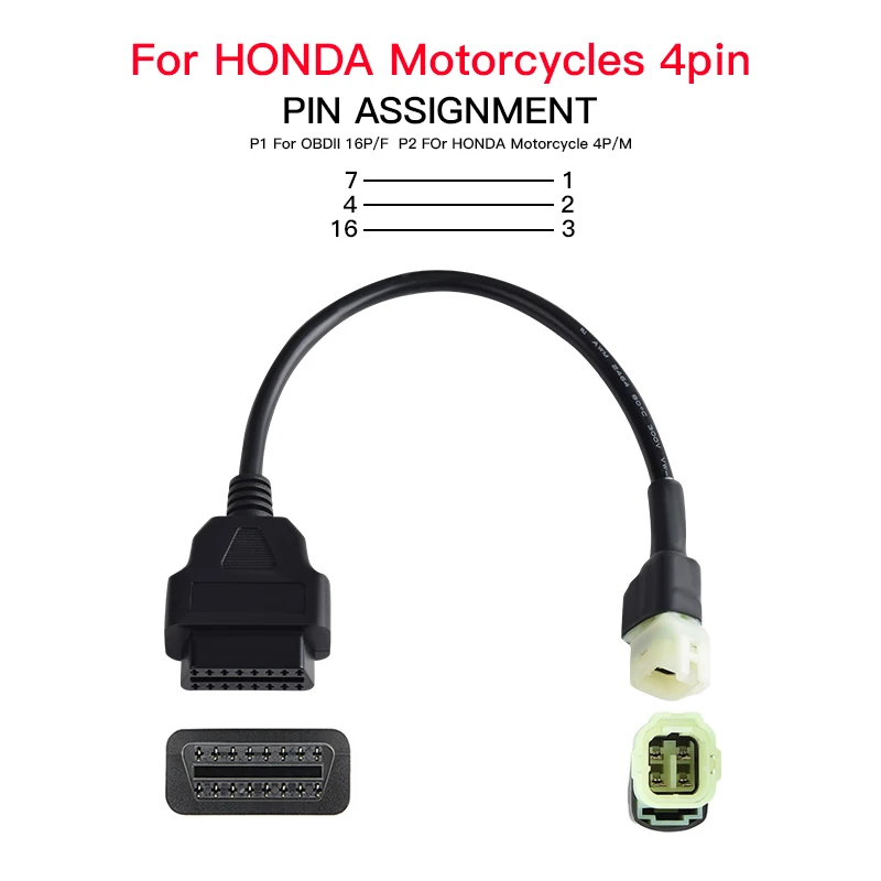 Car OBDII 16 Pin OBD2 Female K-wire Wire-free Jumper Tester Yamaha//Harley//Kawa - £82.22 GBP