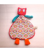 Maison Chic Owl Baby Lovey toy plush hot pink blue Security Blanket soft... - $237.27 MXN