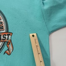 Fruit Of The Loom PANAMA CITY BEACH Men's Turquoise Hoodie Pullover Sweatshirt M image 3