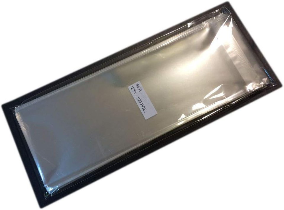 UNIQUEPACKING 100 Pcs 5x12 Clear Resealable Cello/Cellophane Bags - $12.11