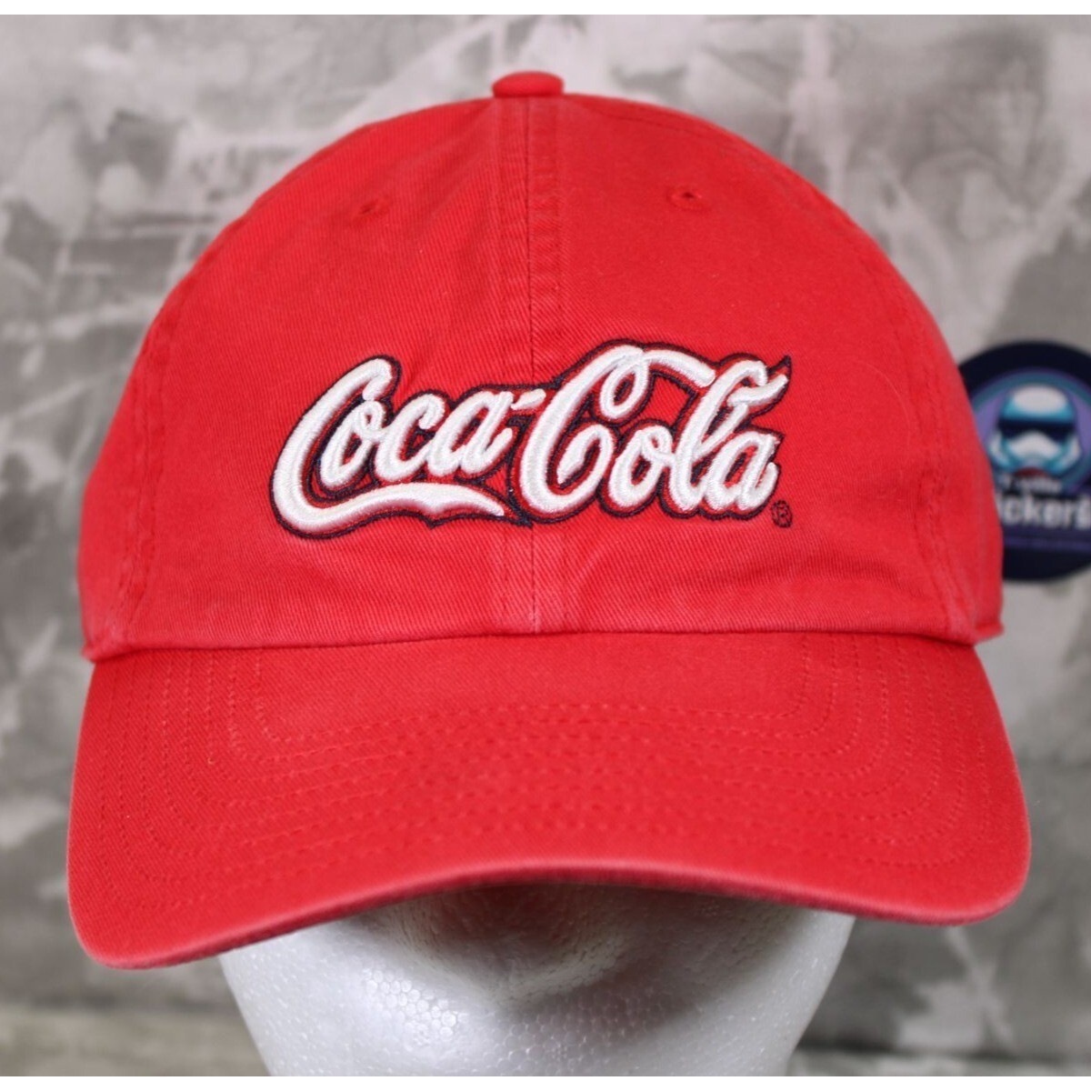 Coca-Cola Atlanta Spell Out Coke Hat Red White Strapback Mens Baseball Cap - $9.87