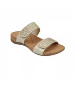 Easy Spirit Womens Abaft Leather Open Toe Casual Slide Sandals, Beige, S... - $49.99