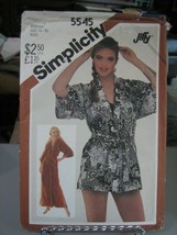 Simplicity 5545 Front Wrap Robe in 2 Lengths Pattern - Size M (14-16) Bust 36-38 - $7.12