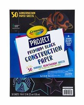 Crayola Black Construction Paper 50 Count - £9.99 GBP